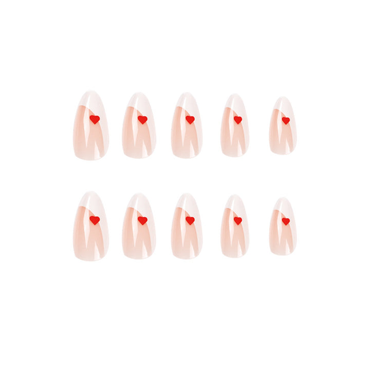 Glamorous nail art with heart decorations Stornfield