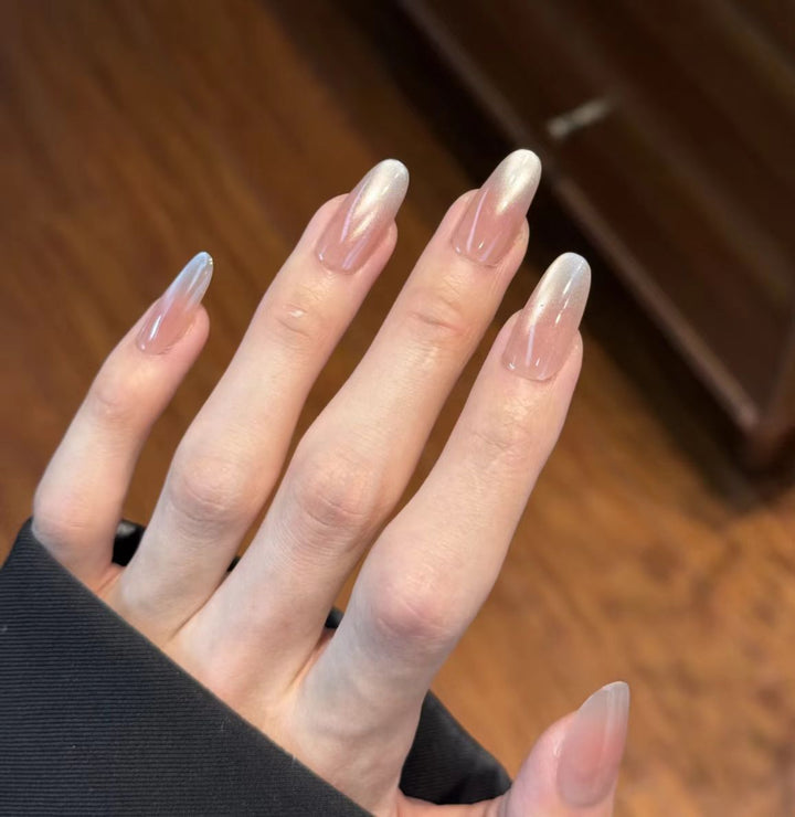 Artistic Press-On Nail Set with Star Design Stornfield