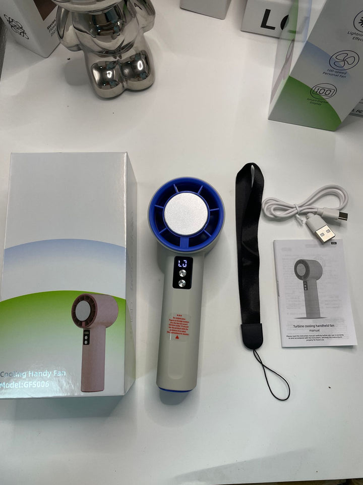 Women's Portable Turbo Hand Fan with Digital Control Stornfield