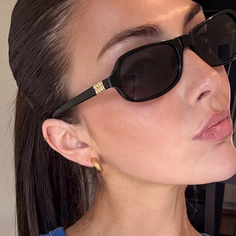Ladies stylish fashionable sunglasses with golden accents Stornfield