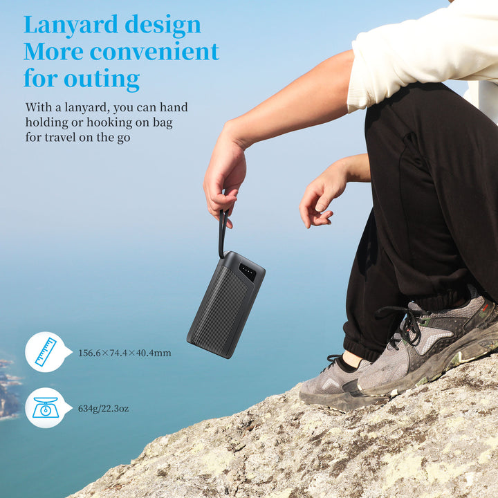 Powerful power bank with integrated LED lighting and fast charging function Stornfield