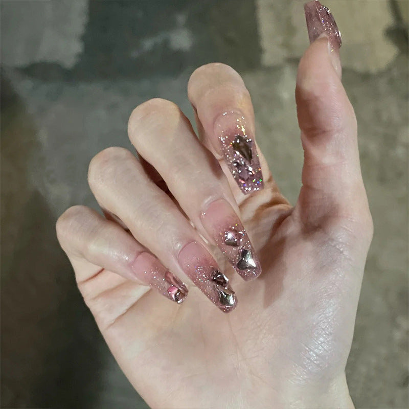 Glamorous artificial nails with sparkling accents Stornfield