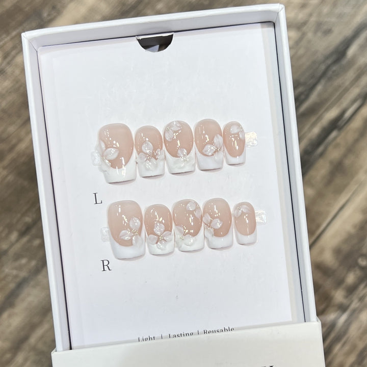 Decorative Floral Stiletto Press-On Nail Set Stornfield