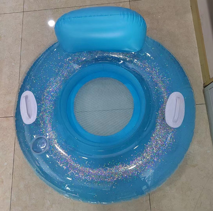 Women's Inflatable Comfort Pool Lounger with View Window Stornfield