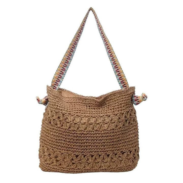 Handcrafted tote bag with colorful shoulder strap Stornfield