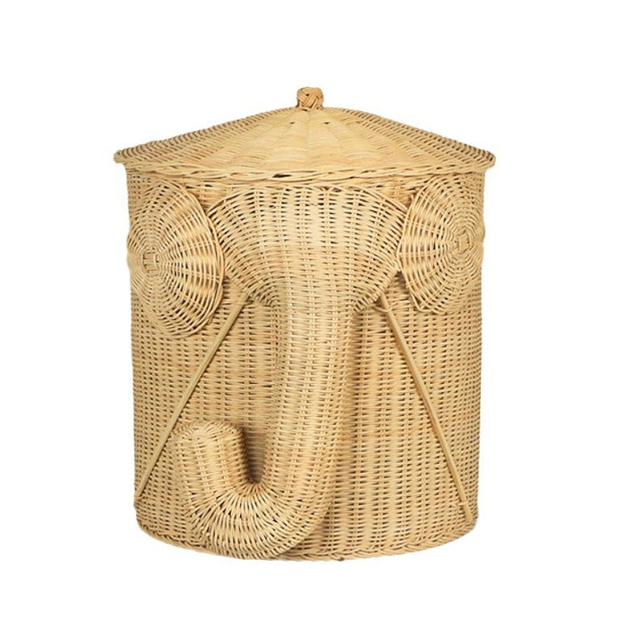 Whimsical Elephant-Themed Woven Storage Bin Stornfield