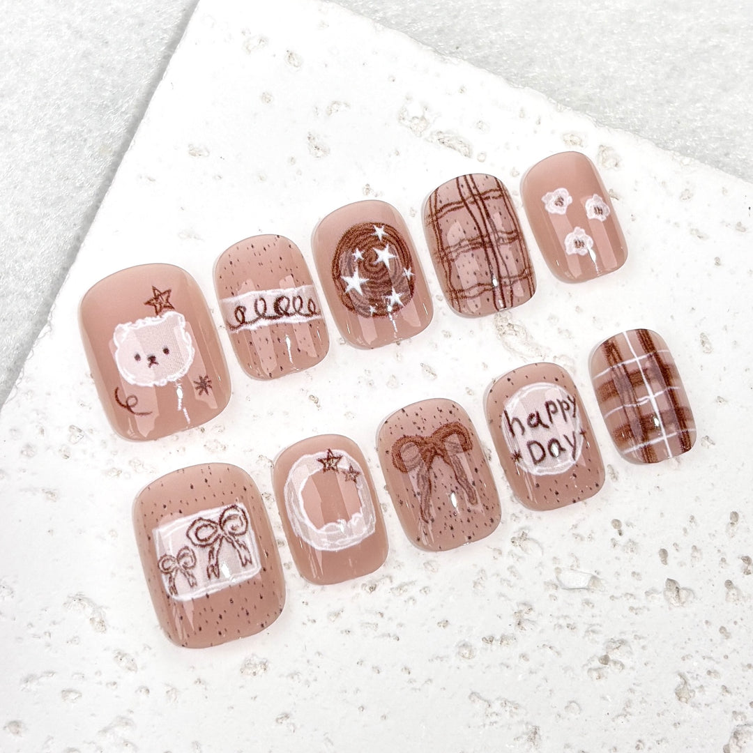 Themed Artistic Press-On Nail Set