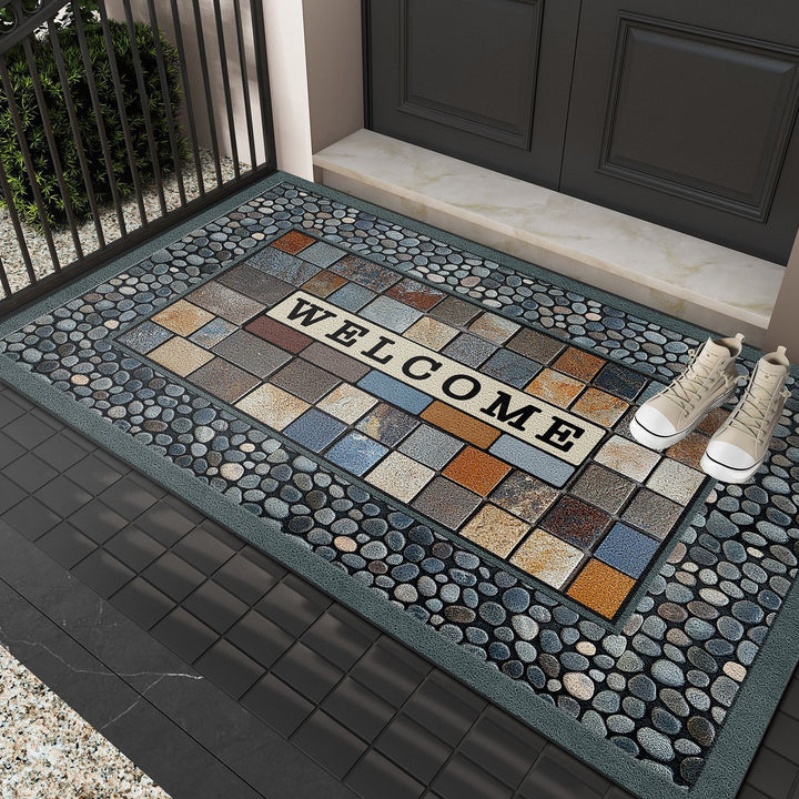 Cheerful Bird-Themed Welcome Mat