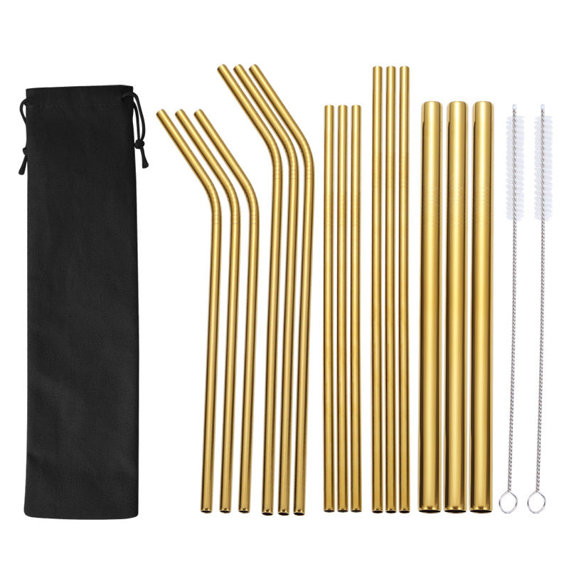 Stainless Steel Straw Set with Cleaning Brushes Stornfield
