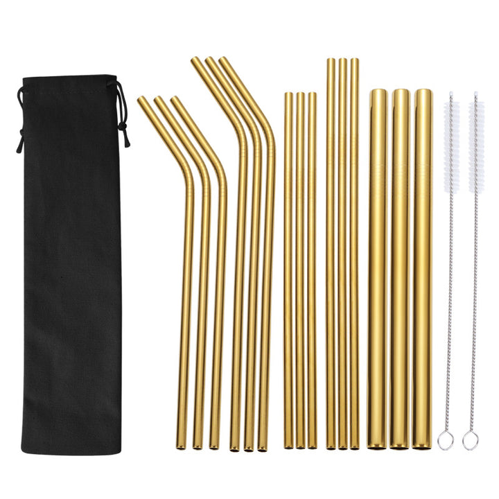 Stainless Steel Straw Set with Cleaning Brushes Stornfield