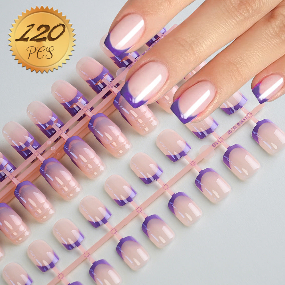 Decorative French Tip Press-On Nail Set Stornfield