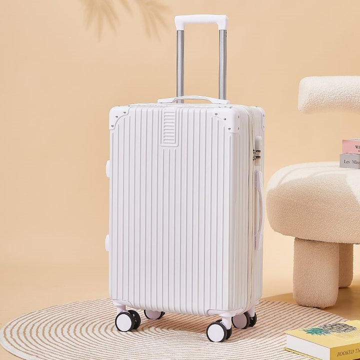 Hard-shell suitcase with double safety lock and flexible interior Stornfield