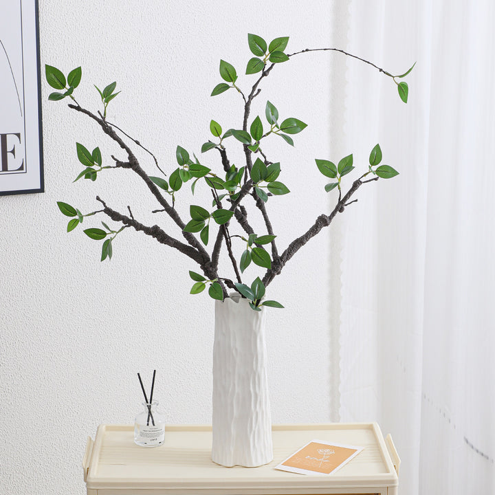 Decorative artificial tree branch with realistic leaves