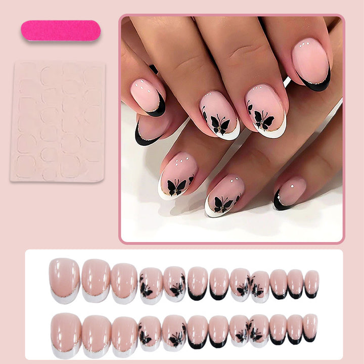Nail art set with elegant butterfly designs Stornfield