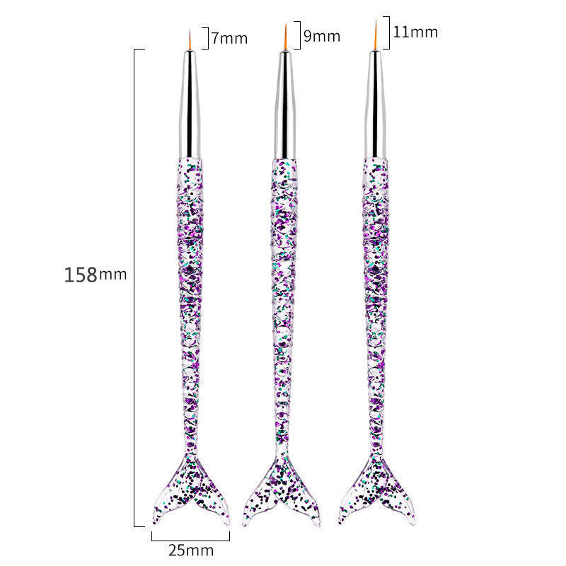 Mermaid Tail Nail Art Brush Set Stornfield