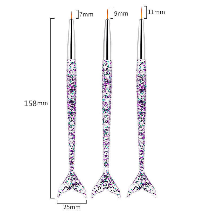 Mermaid Tail Nail Art Brush Set Stornfield