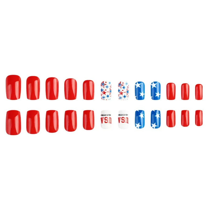 Creative artificial nails with patriotic design Stornfield