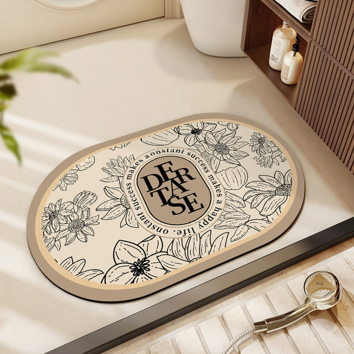 Floral Patterned Bath Mat Stornfield