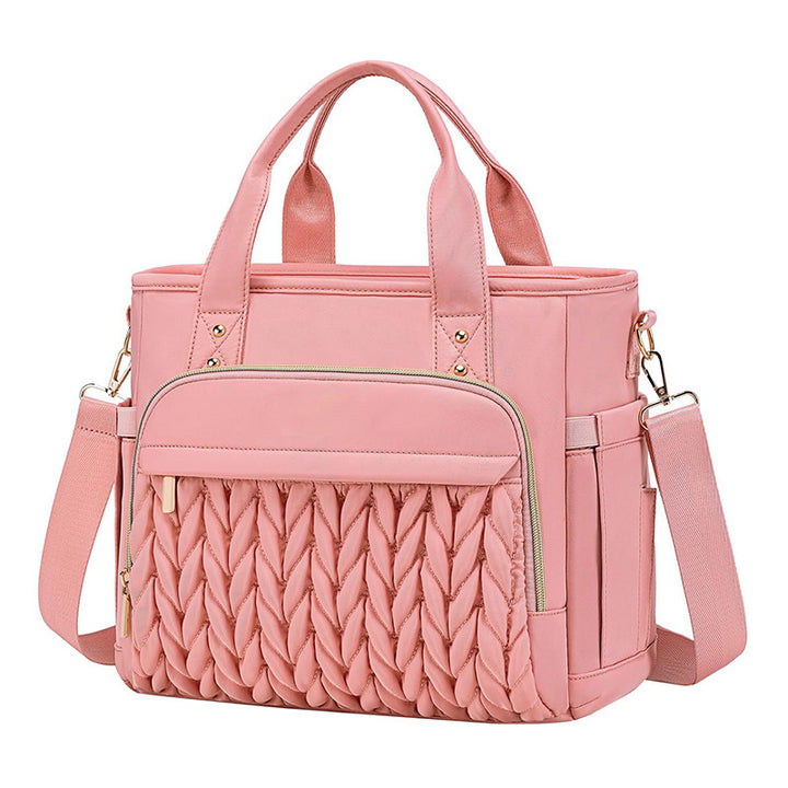 Elegant and Spacious Shoulder Bag with Woven Design Stornfield