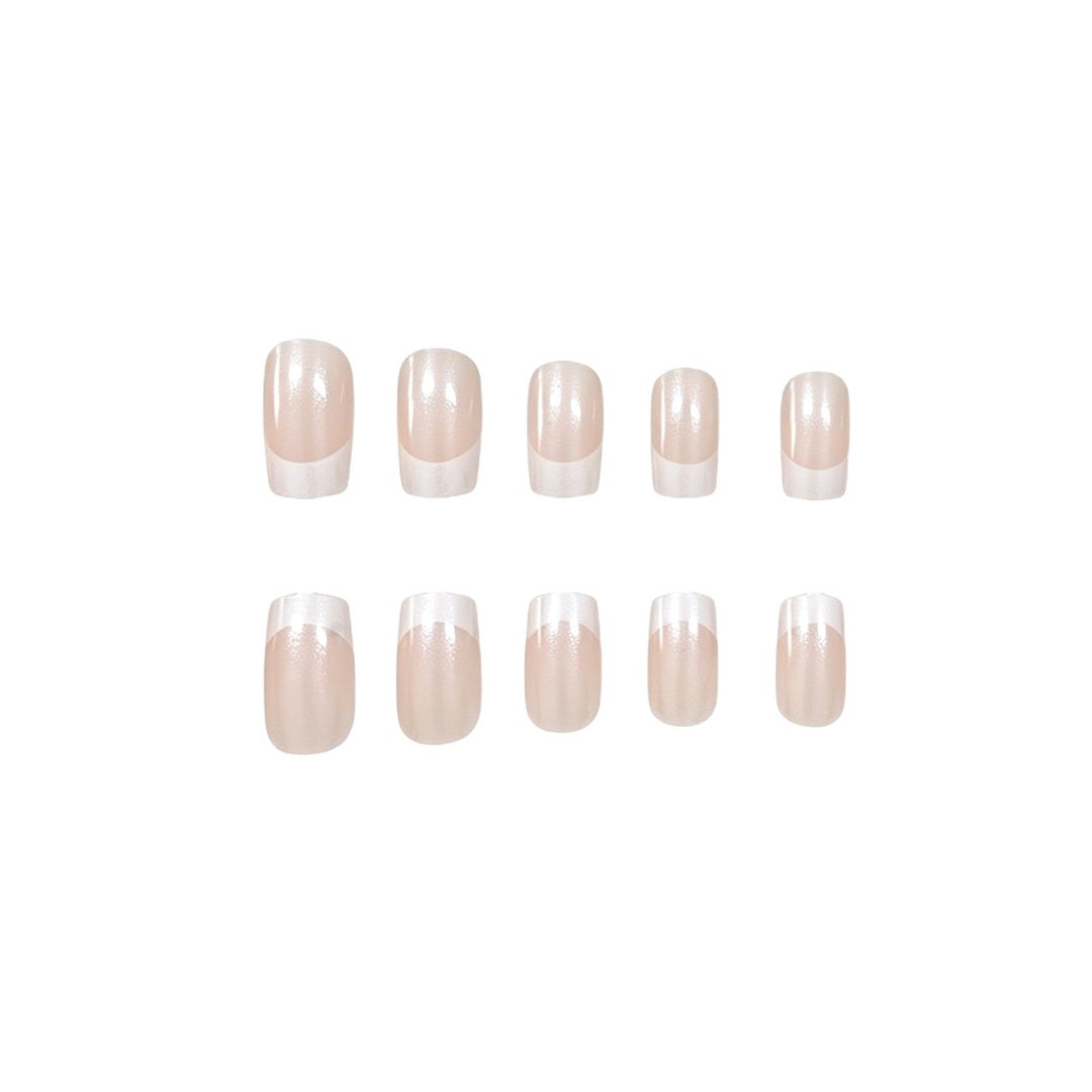 Elegant French Tip Press-On Nails Stornfield