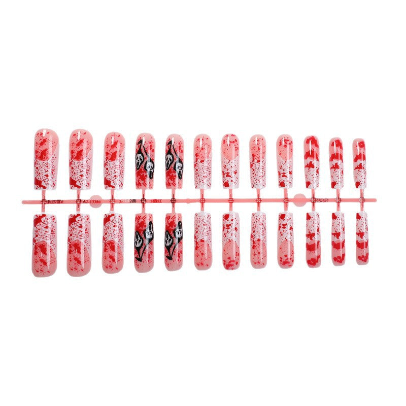 Artistic Halloween-Themed Press-On Nails Stornfield