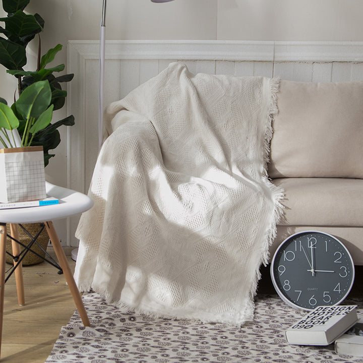 Textured Woven Cotton Blanket