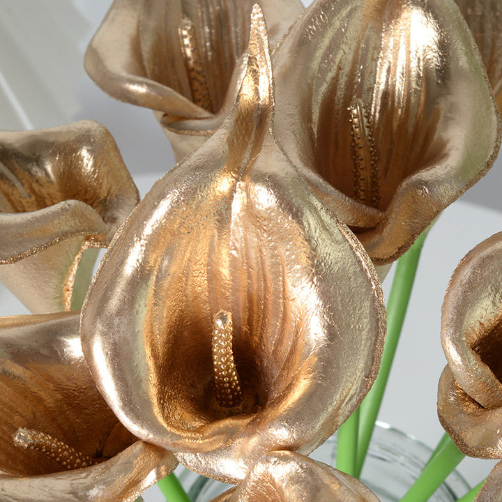 Decorative Silver Calla Lily Sculpture