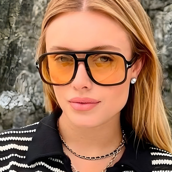 Ladies square designer glasses with delicate frame and modern plastic material Stornfield