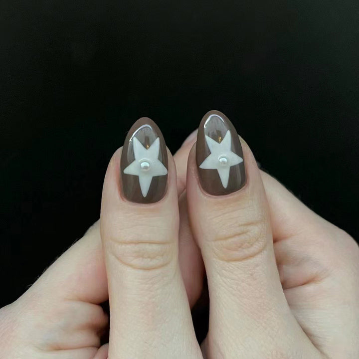 Elegant Artistic Stiletto Nail Art Design