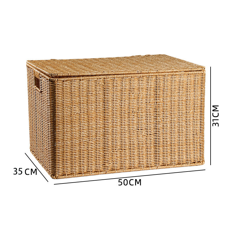 Handcrafted Rectangular Wicker Storage Box Stornfield