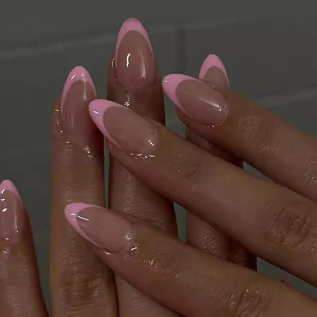 Luxury artificial nail tips with elegant French design Stornfield
