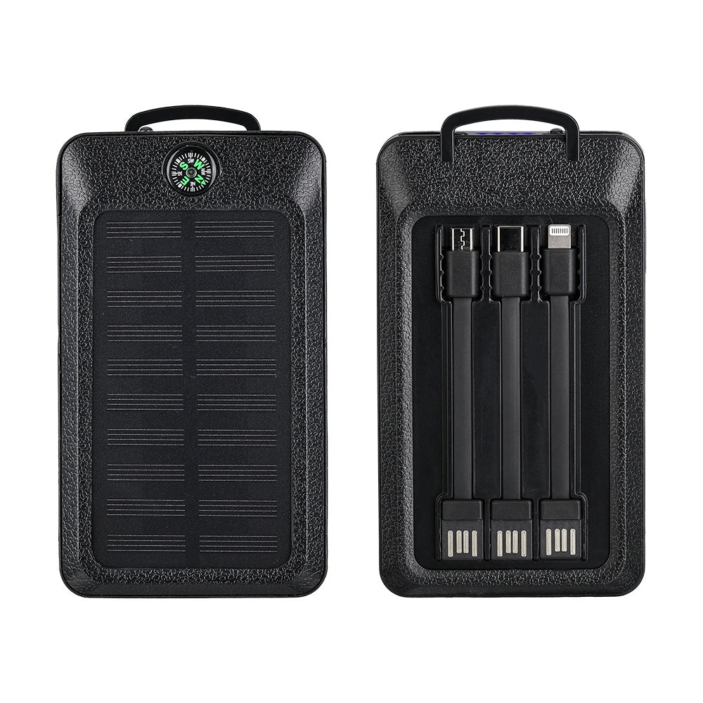 Portable power bank with integrated solar charging technology and multiple USB ports Stornfield