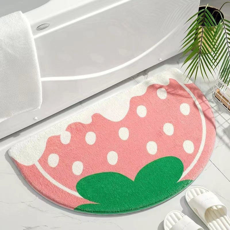 Floral Print Bathroom Mat for Home