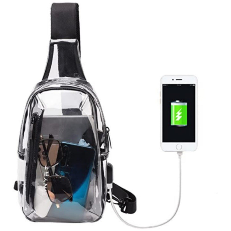 Transparent Shoulder Bag with Secure Access Stornfield