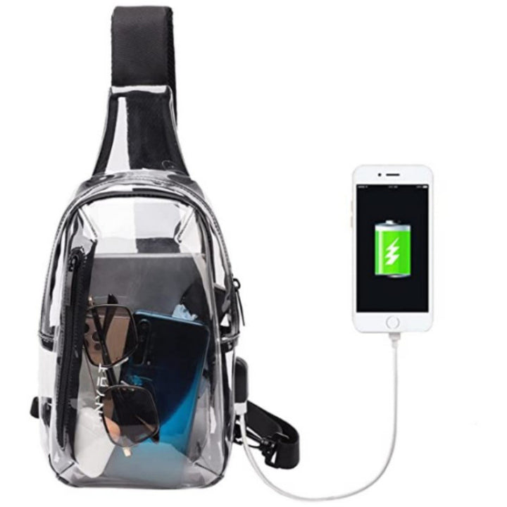 Transparent Shoulder Bag with Secure Access Stornfield