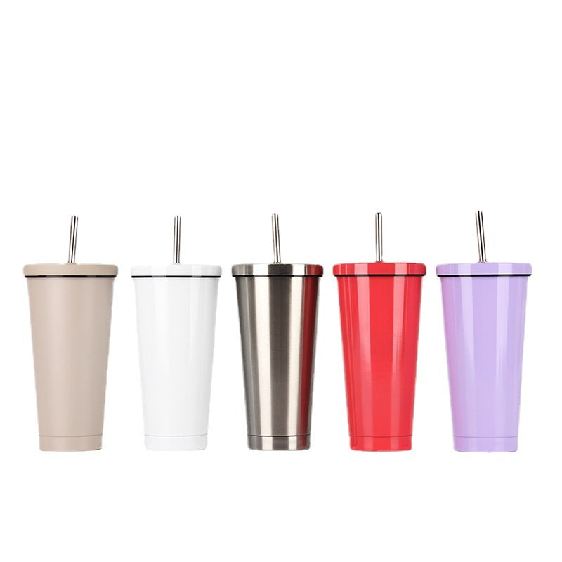Women's stainless steel drinking cup with straw Stornfield