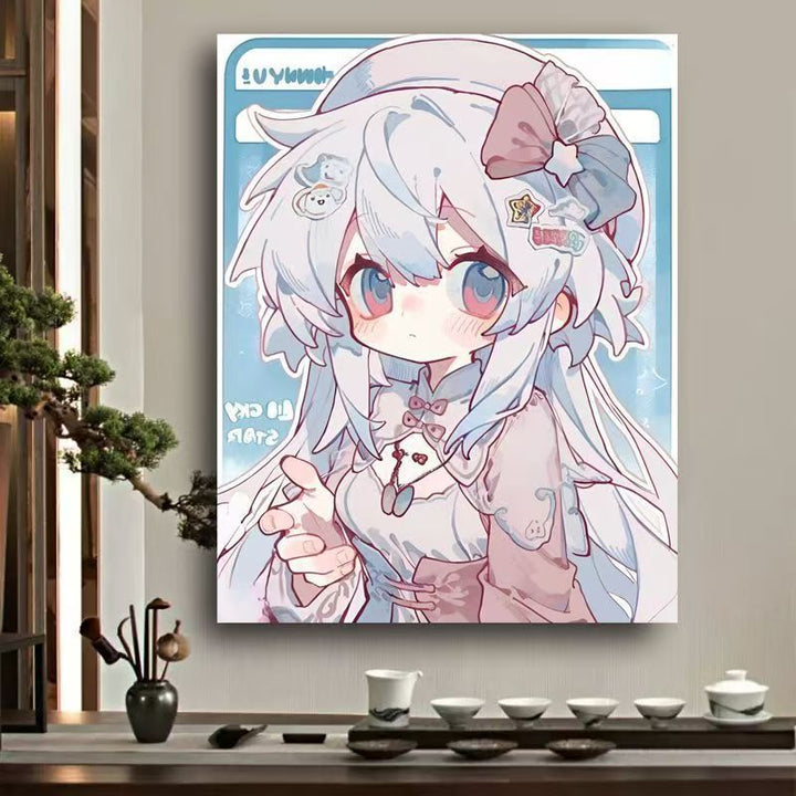 Whimsical Anime Character Canvas Art Stornfield