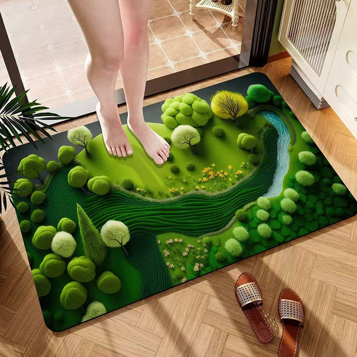 Decorative Plush Bath Mat