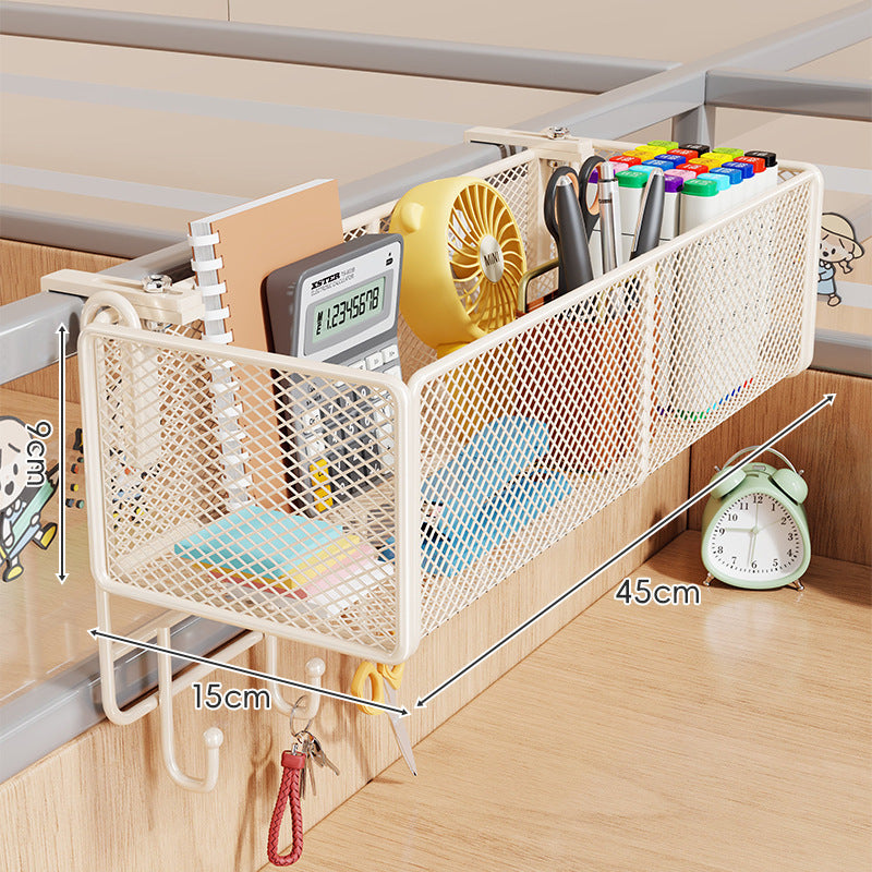 Clamp-On Cubicle Divider Hanging Mesh Desk Storage Basket