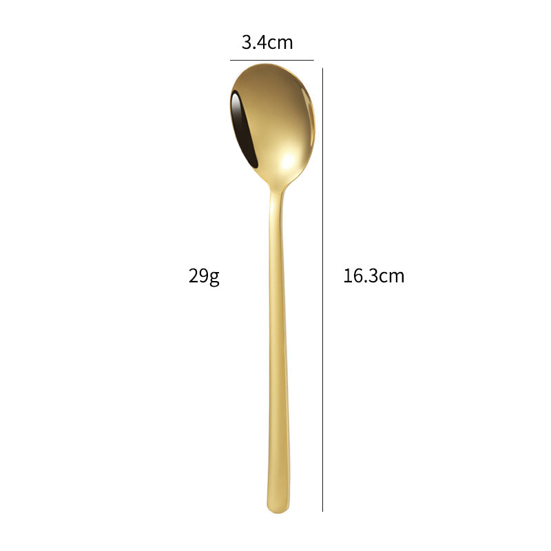 Elegant dessert spoon with luxurious golden surface Stornfield