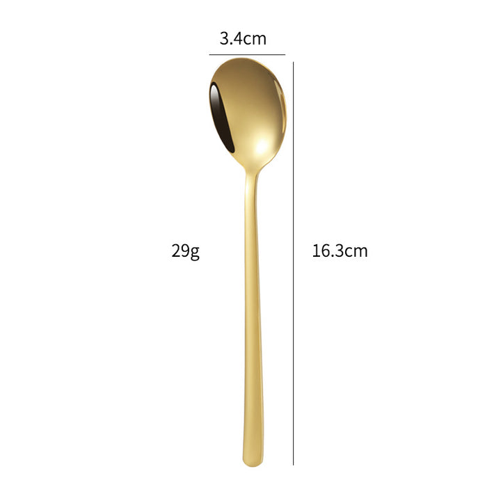 Elegant dessert spoon with luxurious golden surface Stornfield