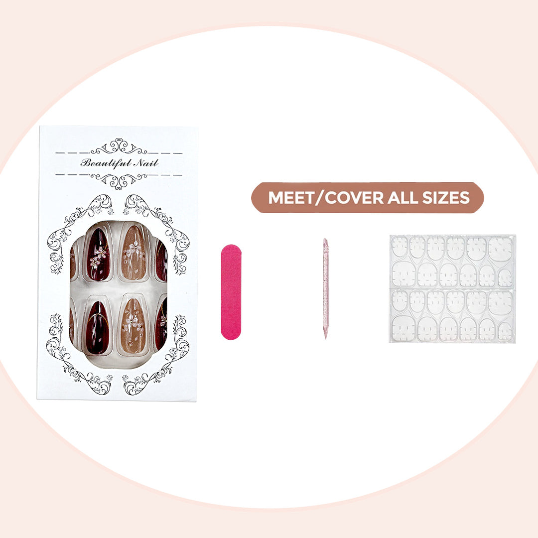 Decorative Press-On Nail Set Stornfield