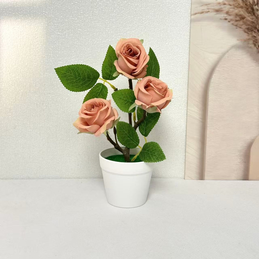 Faux Rose Flower Arrangement for Home Decor