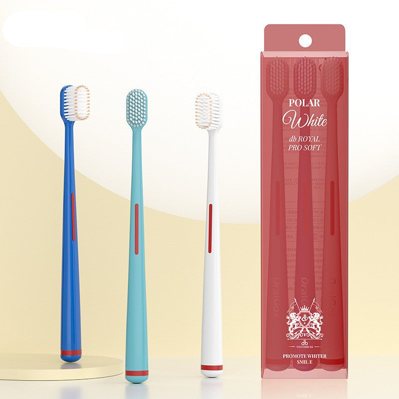 Ultra-Soft Triple-Head Bristle Toothbrush Set Stornfield