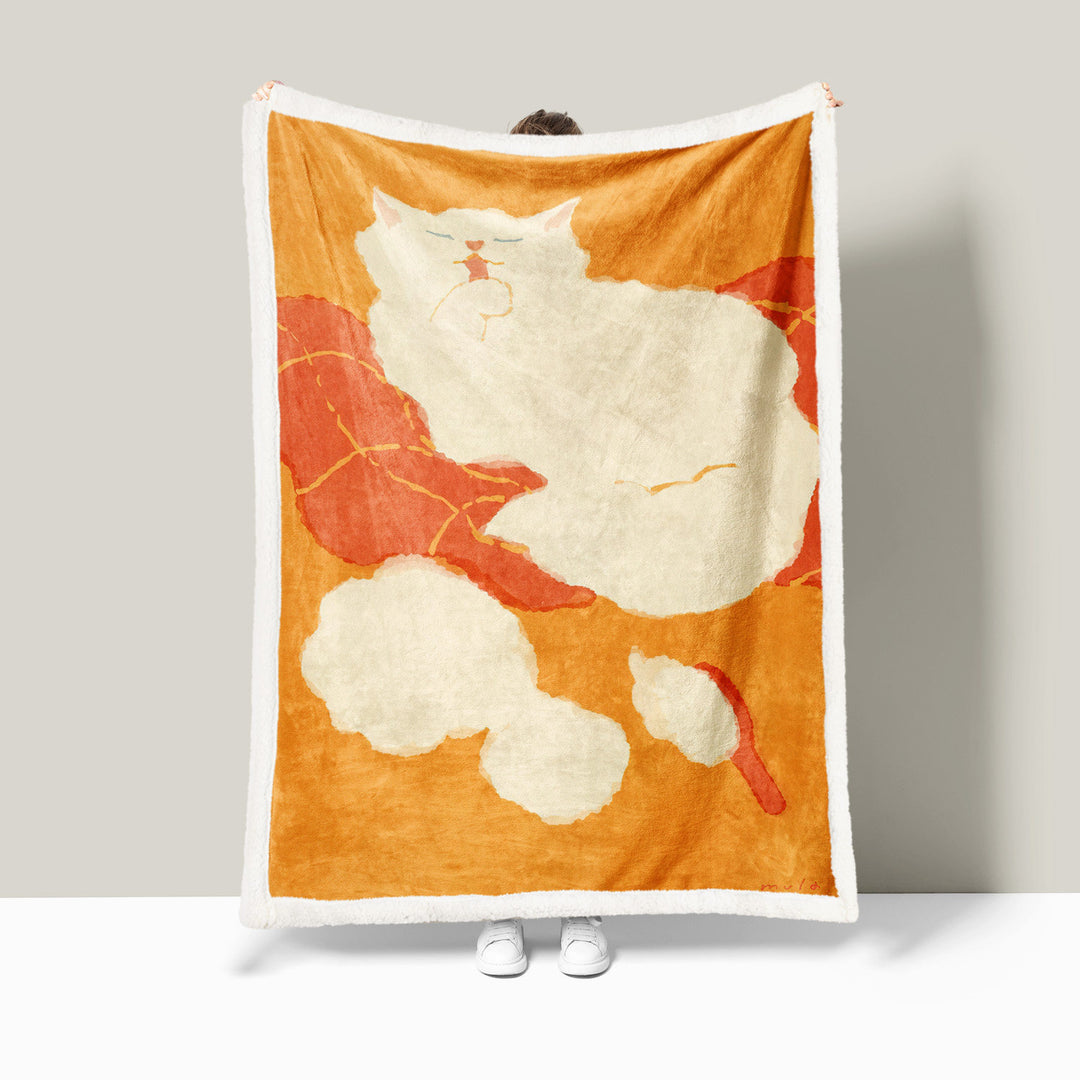 Cozy Cat-Themed Soft Plush Blanket