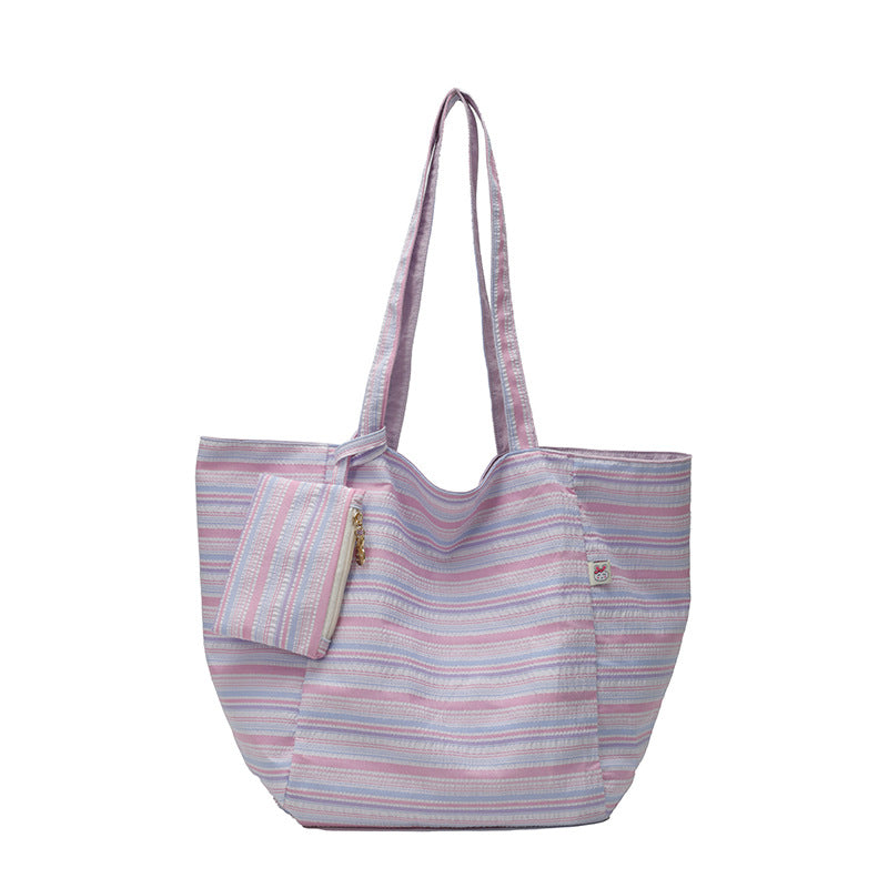 Spacious Wave Stripe Shopping Bag Stornfield