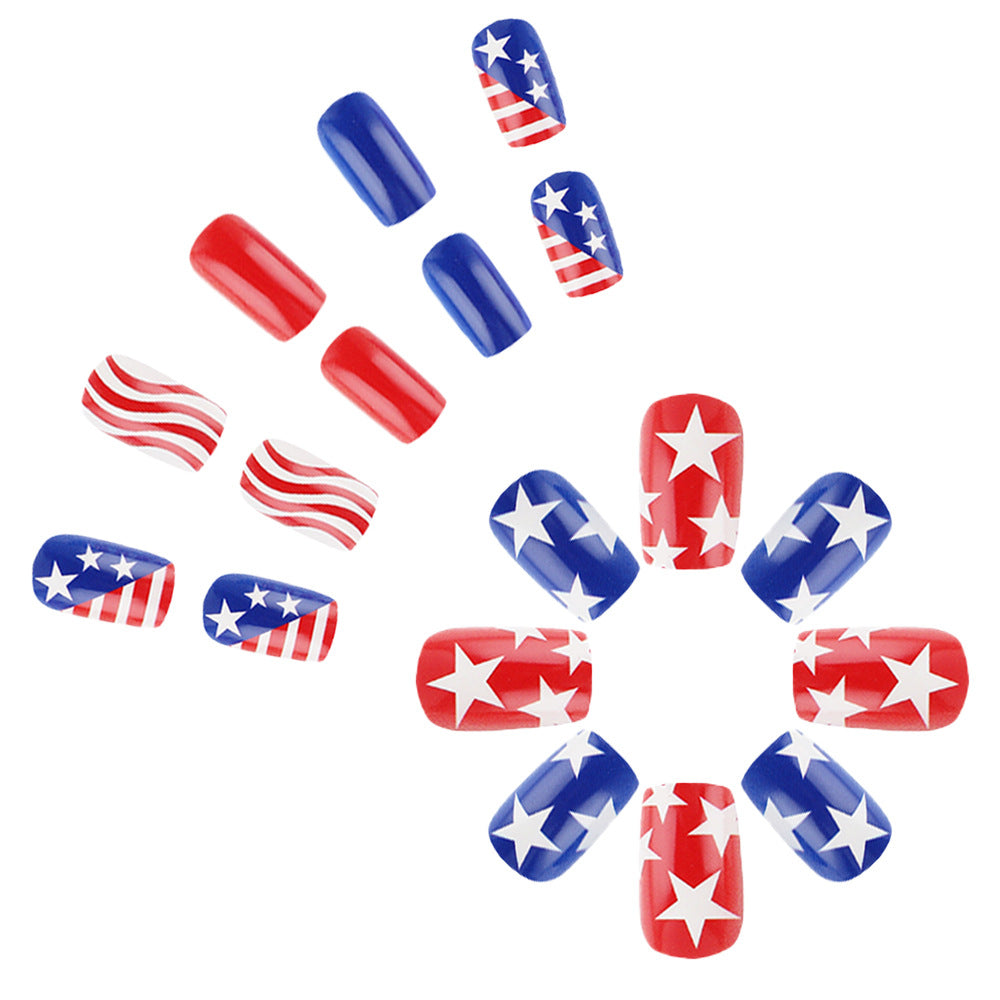 Patriotic Themed Press-On Nails Stornfield
