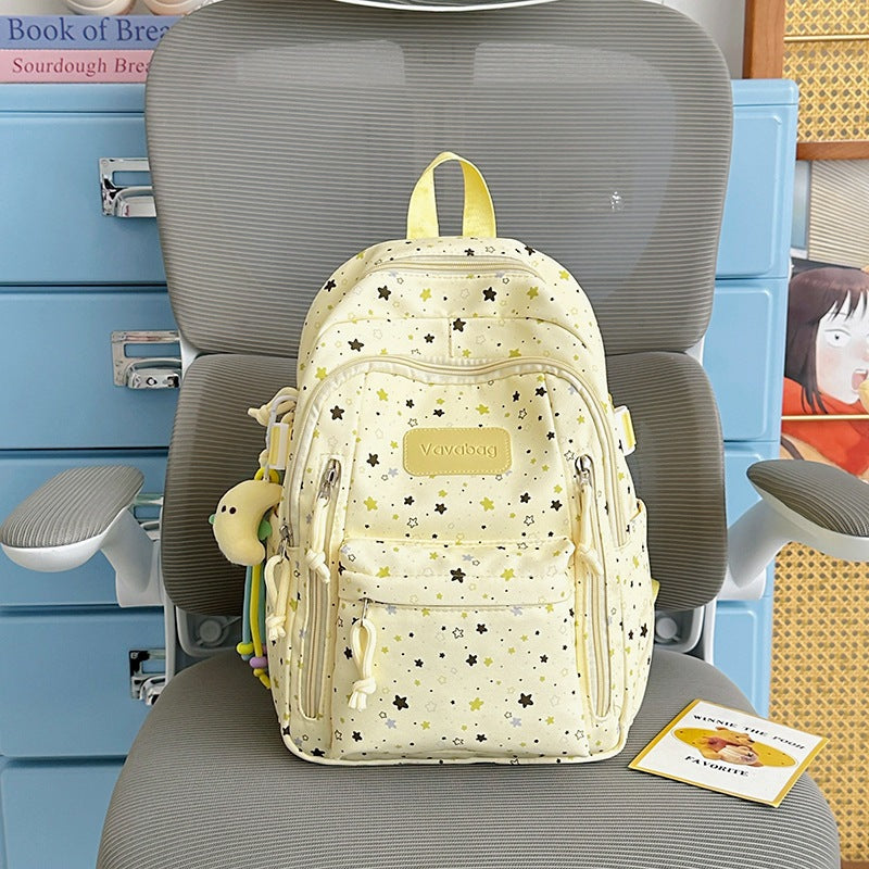 Star-Print Multi-Pocket Backpack Stornfield