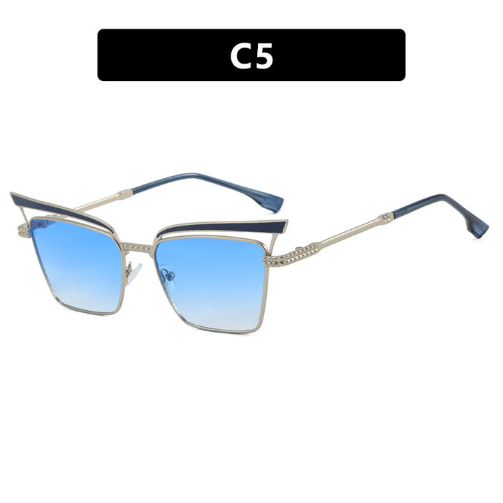 Women's square designer glasses with delicate metal frame Stornfield