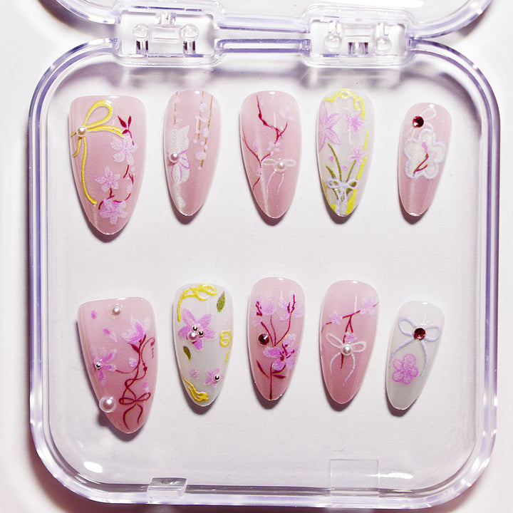 Floral Pattern Gel Nail Art Stornfield